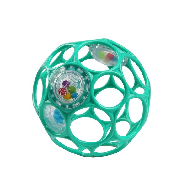 Oball Easy-Grasp Rattle BPA-Free Infant Toy in Teal, Age Newborn and up, 4 Inche - Picture 1 of 5